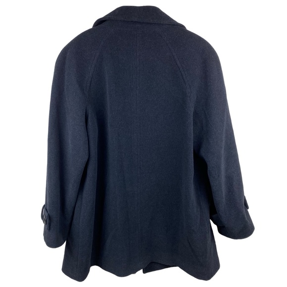 London Fog Coat Wool Blend Black Women’s Size Medium - Picture 5 of 12